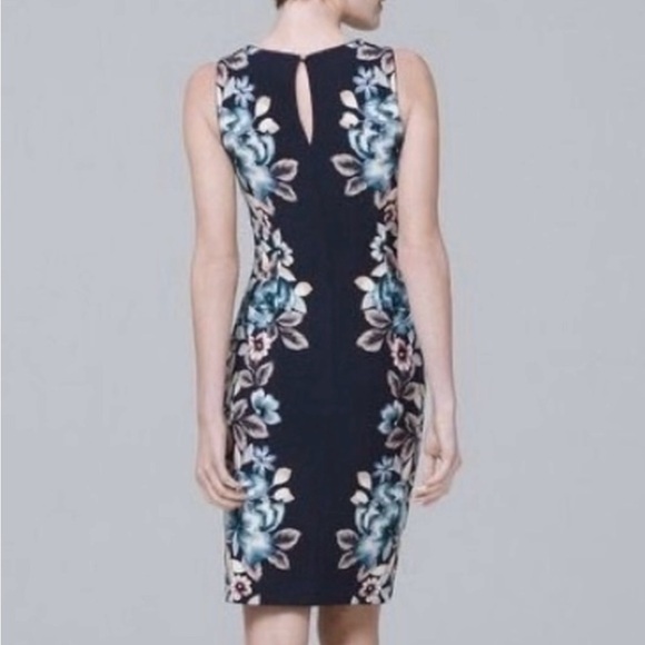 WHBM navy blue floral reversible dress in great condition!​​​​​ - Picture 7 of 9